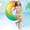 Intex 58202EU - Ciambellone Gonfiabile Mare con Maniglie Assortiti, Vinile, Multicolore, 122 cm