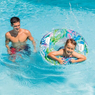 Intex 58263NP - Salvagente Gonfiabile Mare con Manici Assortiti, 1 pezzo, Vinile, Multicolore, 97 cm