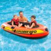 Intex 58356NP - Canotto Gonfiabile Explorer Pro 200, PVC, Arancione, 196x102x33 cm