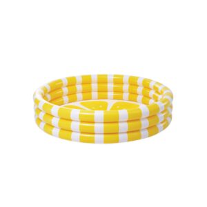 Intex 58432NP - Piscina Gonfiabile Rotonda Limone, Tre Anelli, Vinile, Multicolore, 147x33 cm