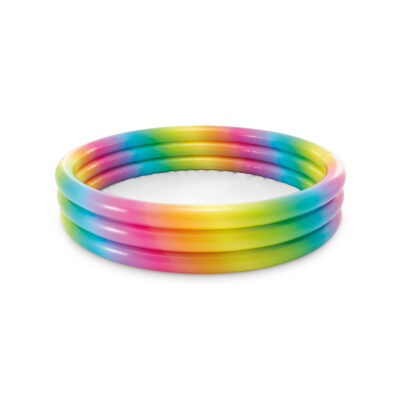 Intex 58439NP - Piscina Gonfiabile Arcobaleno, Vinile, Multicolore, 147x33 cm
