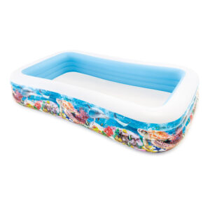 Intex 58485NP - Piscina Gonfiabile Swim Center Pesci, Vinile, Multicolore, 305x183x56 cm