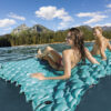 Intex 56841EU - Materassino Gonfiabile Mare Galleggiante Blu con Cuscinetti, Vinile, Multicolore,290x226 cm