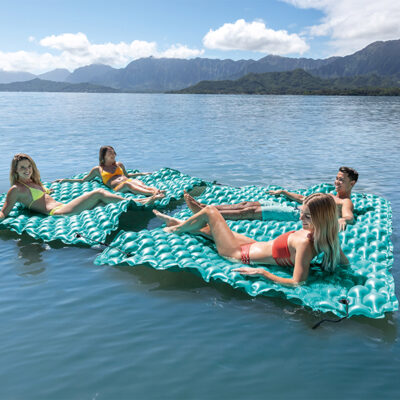 Intex 56841EU - Materassino Gonfiabile Mare Galleggiante Blu con Cuscinetti, Vinile, Multicolore,290x226 cm