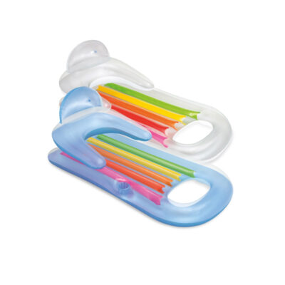 Intex 58802EU - Poltrona Gonfiabile Mare Abbronzante, Vinile, Multicolore,160x85 cm