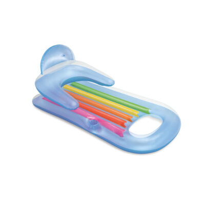 Intex 58802EU - Poltrona Gonfiabile Mare Abbronzante, Vinile, Multicolore,160x85 cm