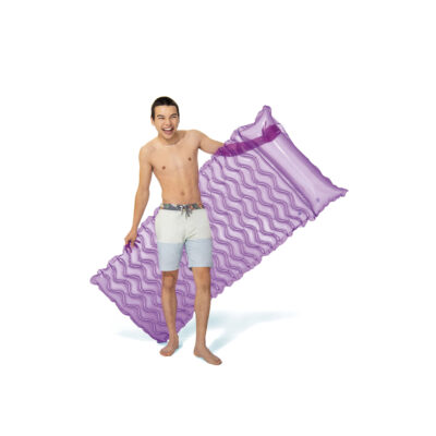 Intex 58807EU - Materassino Gonfiabile Mare Onde Assortiti, Vinile, Multicolore, 229x86 cm