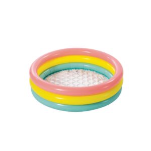 Intex 58924NP - Piscina Gonfiabile Sunset Glow, Tre Anelli, Vinile, Multicolore, 86x25 cm