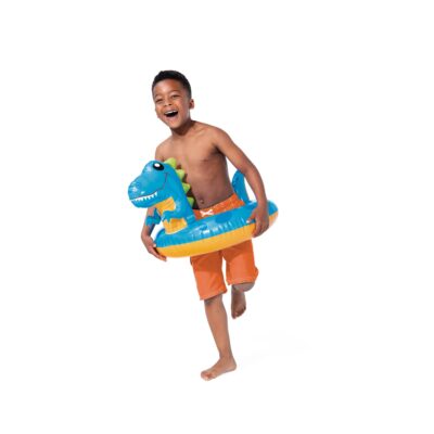 Intex 59221NP - Salvagente Gonfiabile Mare Animali Assortiti, 1 pezzo, Vinile, Multicolore, Dinosauro 81x58 cm, Lama 85x58 cm, Unicorno 107x58 cm