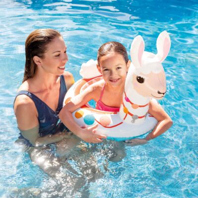 Intex 59221NP - Salvagente Gonfiabile Mare Animali Assortiti, 1 pezzo, Vinile, Multicolore, Dinosauro 81x58 cm, Lama 85x58 cm, Unicorno 107x58 cm