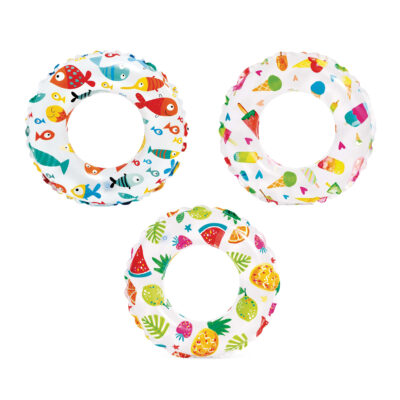 Intex 59230NP - Salvagente Gonfiabile Mare Fantasia  Assortiti, Vinile, Multicolore, 51 cm