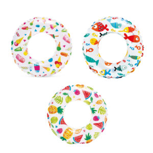 Intex 59241NP - Salvagente Gonfiabile Mare Fantasia Assortiti, Vinile, Multicolore, 61 cm
