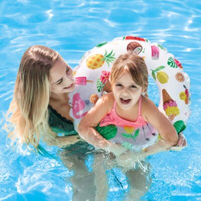 Intex 59241NP - Salvagente Gonfiabile Mare Fantasia Assortiti, Vinile, Multicolore, 61 cm