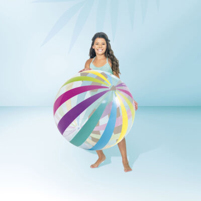 Intex 59065NP - Palla Gonfiabile Jumbo, Vinile, Multicolore, 107 cm