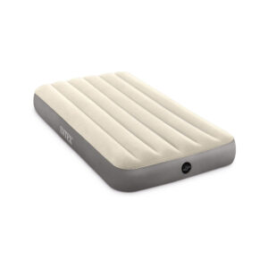 Intex 64101 - Materasso Gonfiabile Singolo Dura-Beam Single-High, PVC, Crema, 99x191x25 cm