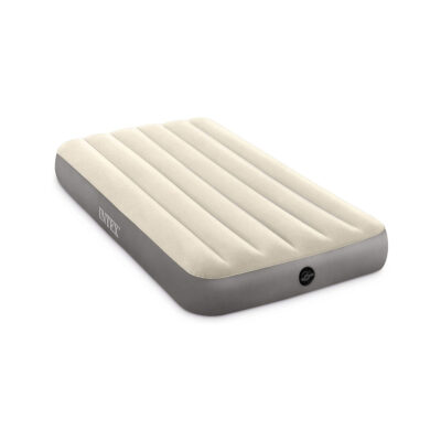 Intex 64101 - Materasso Gonfiabile Singolo Dura-Beam Single-High, PVC, Crema, 99x191x25 cm