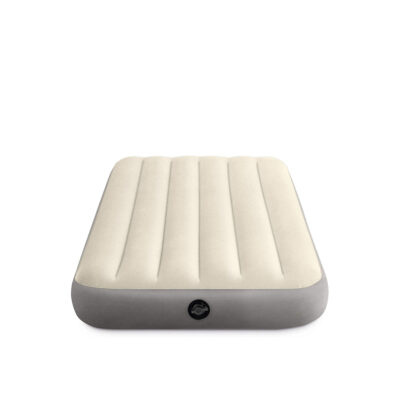 Intex 64101 - Materasso Gonfiabile Singolo Dura-Beam Single-High, PVC, Crema, 99x191x25 cm
