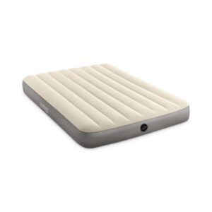 Intex 64102 - Materasso Gonfiabile Piazza e Mezza Dura-Beam Single-High, PVC, Crema, 137x191x25 cm