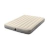 Intex 64103 - Materasso Gonfiabile Matrimoniale Dura-Beam Single-High, PVC, Crema, 152x203x25 cm