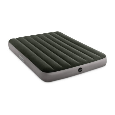 Intex 64108 - Materasso Gonfiabile Prestige Downy Piazza e Mezza, PVC, Verde Scuro, 137x191x25 cm