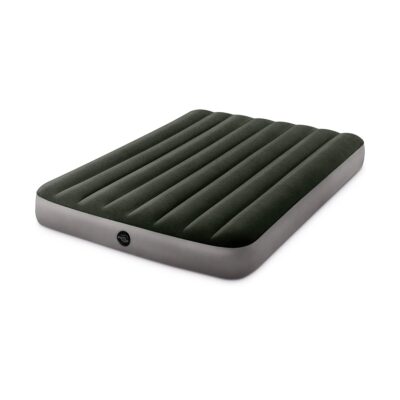 Intex 64108 - Materasso Gonfiabile Prestige Downy Piazza e Mezza, PVC, Verde Scuro, 137x191x25 cm