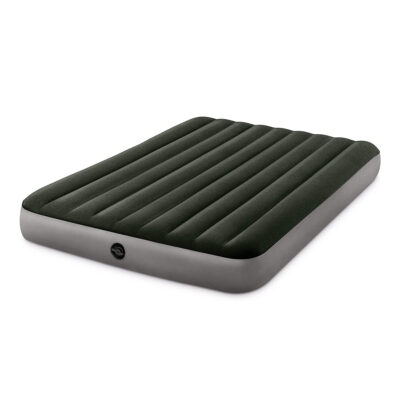Intex 64109 - Materasso Gonfiabile Dura-Beam Prestige Downy Matrimoniale, PVC, Verde Scuro, 152x203x25 cm