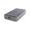 Intex 64112 - Materasso Gonfiabile Prestige Mid-Rise Singolo, con Pompa USB incorporata, PVC, Grigio, 99x191x30 cm