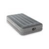 Intex 64112 - Materasso Gonfiabile Prestige Mid-Rise Singolo, con Pompa USB incorporata, PVC, Grigio, 99x191x30 cm
