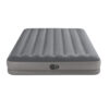 Intex 64114 - Materasso Gonfiabile Dura-Beam Prestige Mid-Rise Matrimoniale, con Pompa USB incorporata, PVC, Grigio, 152x203x30 cm