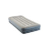 Intex 64116ND - Materasso Gonfiabile Dura-Beam Pillow Rest Mid-Rise Singolo, con Pompa Elettrica Incorporata, PVC, Grigio, 99x191x30 cm