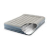 Intex 64118ND - Materasso Gonfiabile Dura-Beam Pillow Rest Mid-Rise Matrimoniale, con Pompa Elettrica Incorporata, PVC, Grigio, 152x203x30 cm