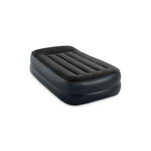 Intex 64122ND - Materasso Gonfiabile Dura-Beam Pillow Rest Raised Singolo, con Pompa Elettrica Incorporata, PVC, Nero, 99x191x42 cm