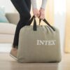 Intex 64162ND - Materasso Gonfiabile Dura-Beam Prime Comfort Singolo, con Pompa Elettrica Incorporata, PVC, Multicolore, 99x191x51 cm