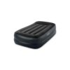 Intex 64122ND - Materasso Gonfiabile Dura-Beam Pillow Rest Raised Singolo, con Pompa Elettrica Incorporata, PVC, Nero, 99x191x42 cm