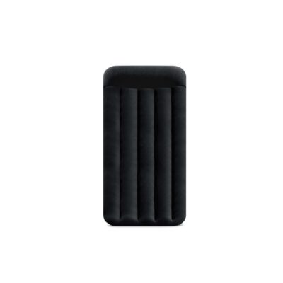 Intex 64122ND - Materasso Gonfiabile Dura-Beam Pillow Rest Raised Singolo, con Pompa Elettrica Incorporata, PVC, Nero, 99x191x42 cm