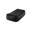 Intex 64122ND - Materasso Gonfiabile Dura-Beam Pillow Rest Raised Singolo, con Pompa Elettrica Incorporata, PVC, Nero, 99x191x42 cm