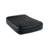 Intex 64124ND - Materasso Dura-Beam Pillow Rest Raised Matrimoniale, con Pompa Elettrica Incorporata, PVC, Nero, 152x203x42 cm