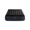 Intex 64124ND - Materasso Dura-Beam Pillow Rest Raised Matrimoniale, con Pompa Elettrica Incorporata, PVC, Nero, 152x203x42 cm