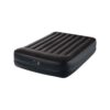 Intex 64124ND - Materasso Dura-Beam Pillow Rest Raised Matrimoniale, con Pompa Elettrica Incorporata, PVC, Nero, 152x203x42 cm