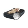 Intex 64124ND - Materasso Dura-Beam Pillow Rest Raised Matrimoniale, con Pompa Elettrica Incorporata, PVC, Nero, 152x203x42 cm