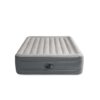Intex 64126ND - Materasso Gonfiabile Dura-Beam Essential Rest Matrimoniale, con Pompa Elettrica Incorporata, PVC, Grigio, 152x203x46 cm