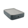 Intex 64126ND - Materasso Gonfiabile Dura-Beam Essential Rest Matrimoniale, con Pompa Elettrica Incorporata, PVC, Grigio, 152x203x46 cm