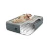 Intex 64126ND - Materasso Gonfiabile Dura-Beam Essential Rest Matrimoniale, con Pompa Elettrica Incorporata, PVC, Grigio, 152x203x46 cm
