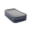 Intex 64132ND - Materasso Gonfiabile Dura-Beam Pillow Rest Deluxe Singolo, Bicolore, con Pompa Elettrica Incorporata, PVC, Grigio, 99x191x42 cm