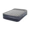 Intex 64136ND - Materasso Gonfiabile Dura-Beam Pillow Rest Deluxe Matrimoniale, Bicolore, con Pompa Elettrica Incorporata, PVC, Grigio, 152x203x42 cm