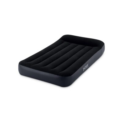 Intex 64141 - Materasso Gonfiabile Dura-Beam Pillow Rest Classic Singolo, PVC, Nero, 99x191x25 cm