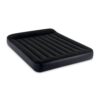 Intex 64150ND - Materasso Gonfiabile Dura-Beam Pillow Rest Matrimoniale con Pompa Elettrica Incorporata, PVC, Nero, 152x203x25 cm