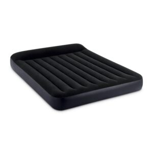 Intex 64143 - Materasso Gonfiabile Dura-Beam Pillow Rest Classic Matrimoniale, PVC, Nero, 152x203x25 cm