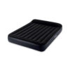 Intex 64143 - Materasso Gonfiabile Dura-Beam Pillow Rest Classic Matrimoniale, PVC, Nero, 152x203x25 cm