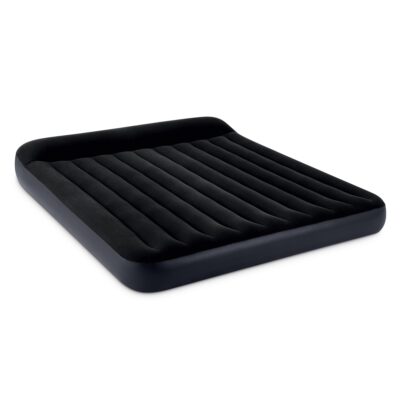 Intex 64144 - Materasso Gonfiabile Dura-Beam Pillow Rest Classic Matrimoniale King, PVC, Nero, 183x203x25 cm